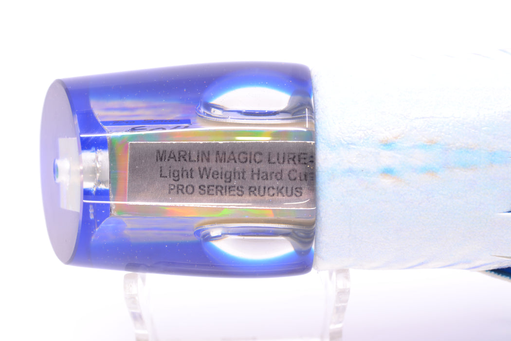 Marlin Magic Pro Series White Awabi Blue Back Ruckus 12" 7.8oz ALV Vinyl Blue Ballyhoo
