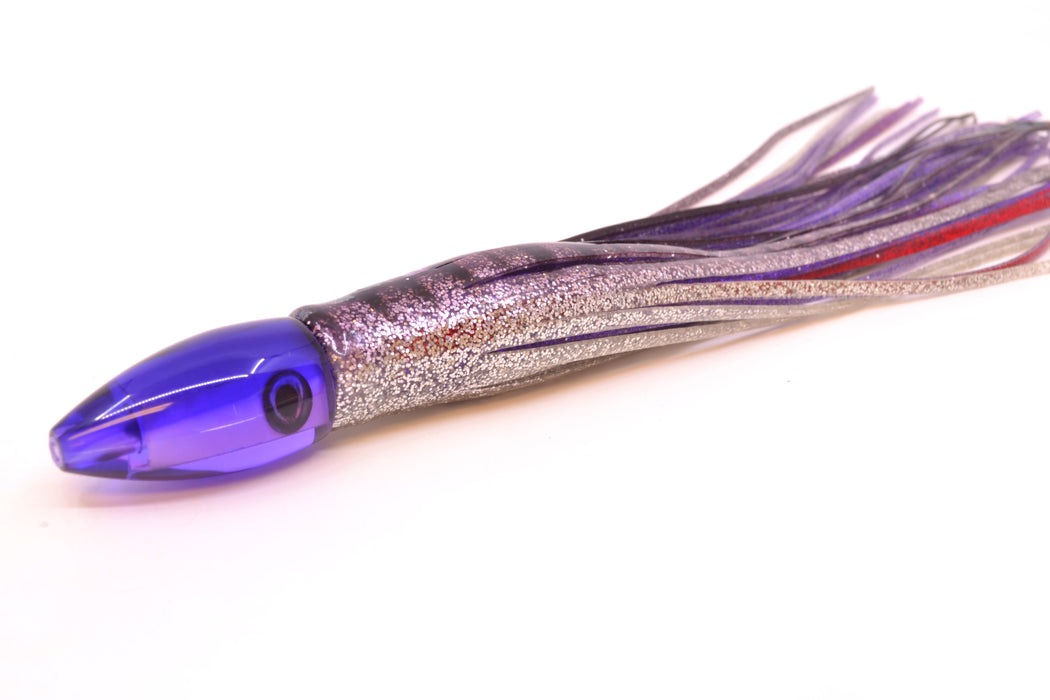 Moyes Lures Light Purple MOP Purple Back Taxi Eyes Poon 5" 2oz Skirted Purple Aurora