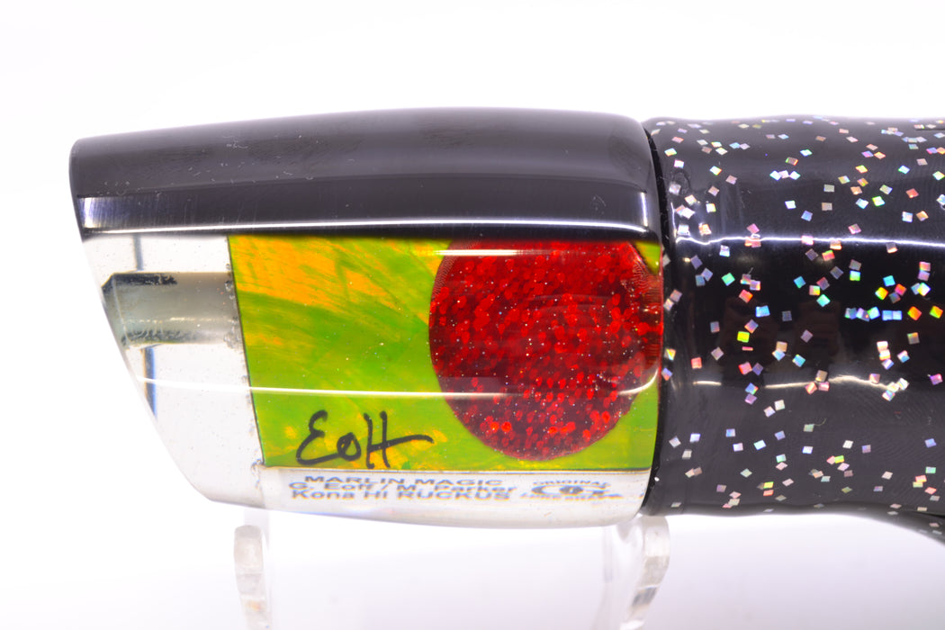Marlin Magic Lime Green MOP Black Back Red Eyes Ruckus 12" 11oz Skirted Black/Green