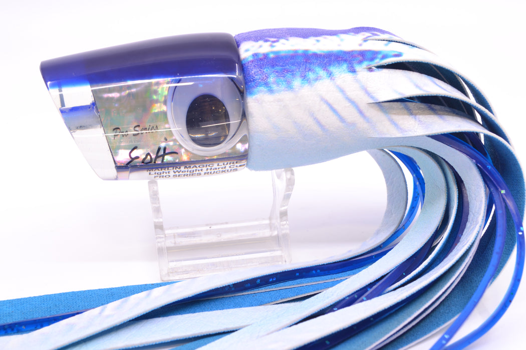 Marlin Magic Pro Series White Awabi Blue Back Ruckus 12" 7.8oz ALV Vinyl Blue Ballyhoo