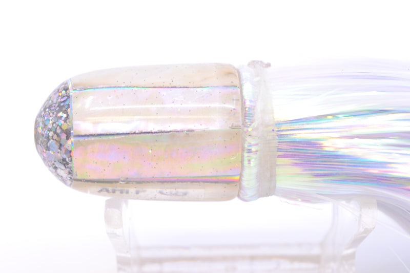 Marlin Magic Lures White Awabi Ahi P Bullet 7" 3.7oz Flashabou White/Purple GZE