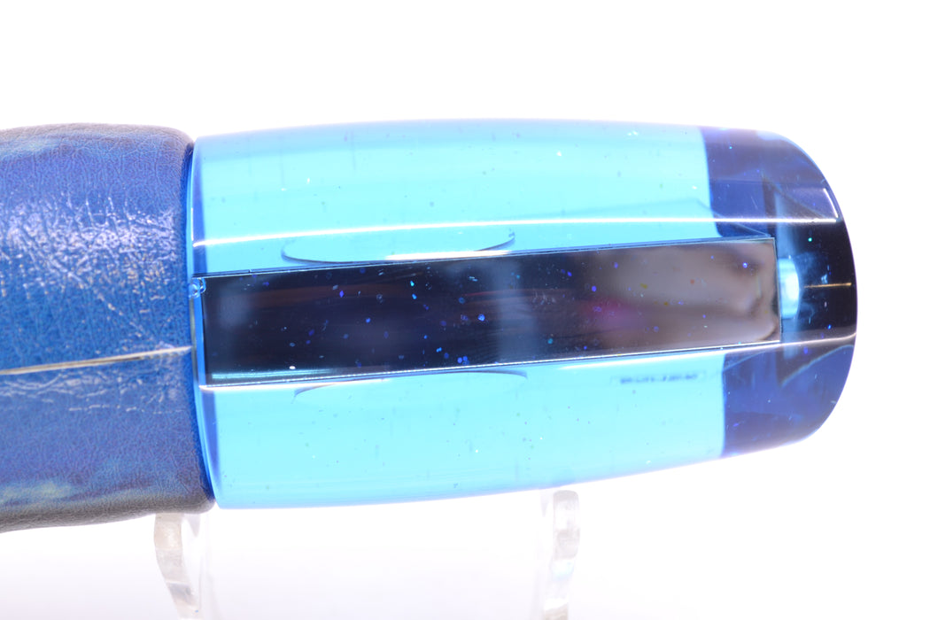 Bonze Lures Ice Blue Mirrored Red Eyes Ballistic 12" 10.5oz ALV Vinyl Blue Skipjack