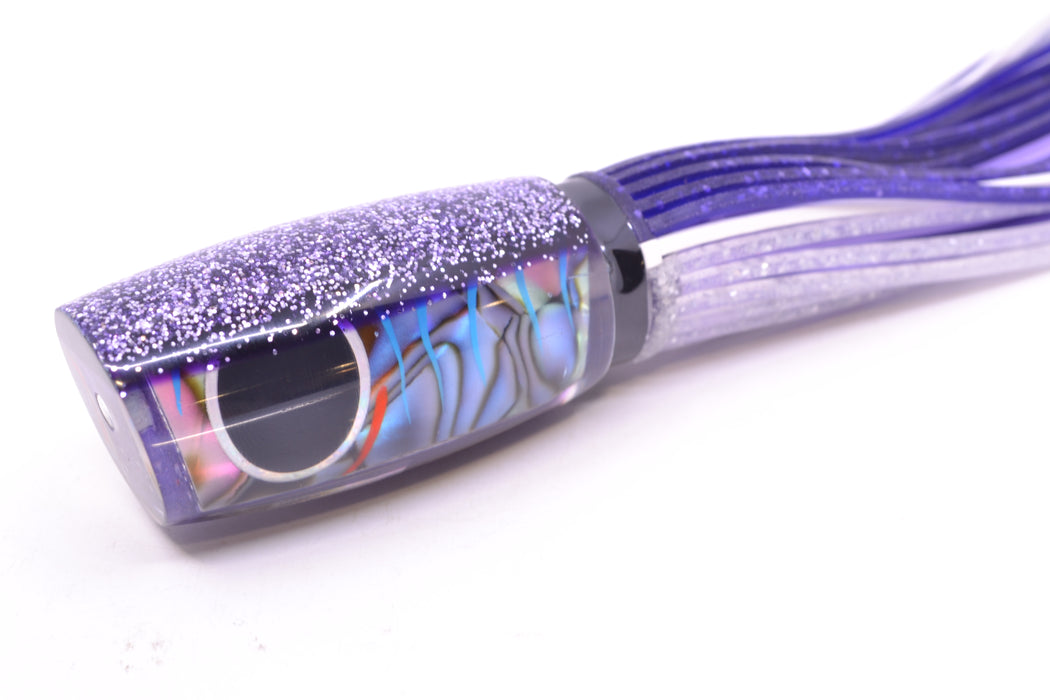 Amaral Lures Abalone Shell Ice Blue Stripes Purple Back Caninana 11" 4oz Purple-White-Clear
