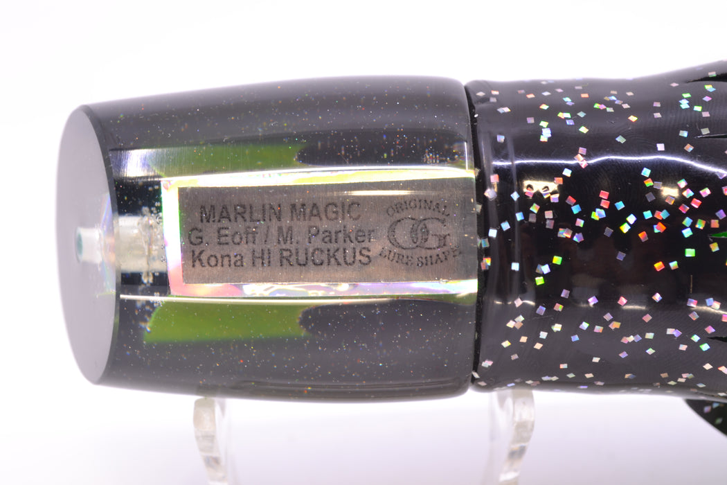Marlin Magic Lime Green MOP Black Back Red Eyes Ruckus 12" 11oz Skirted Black/Green