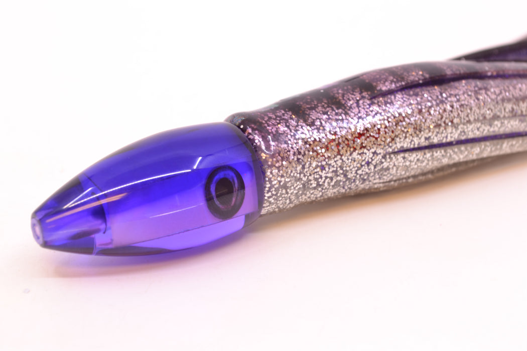 Moyes Lures Light Purple MOP Purple Back Taxi Eyes Poon 5" 2oz Skirted Purple Aurora