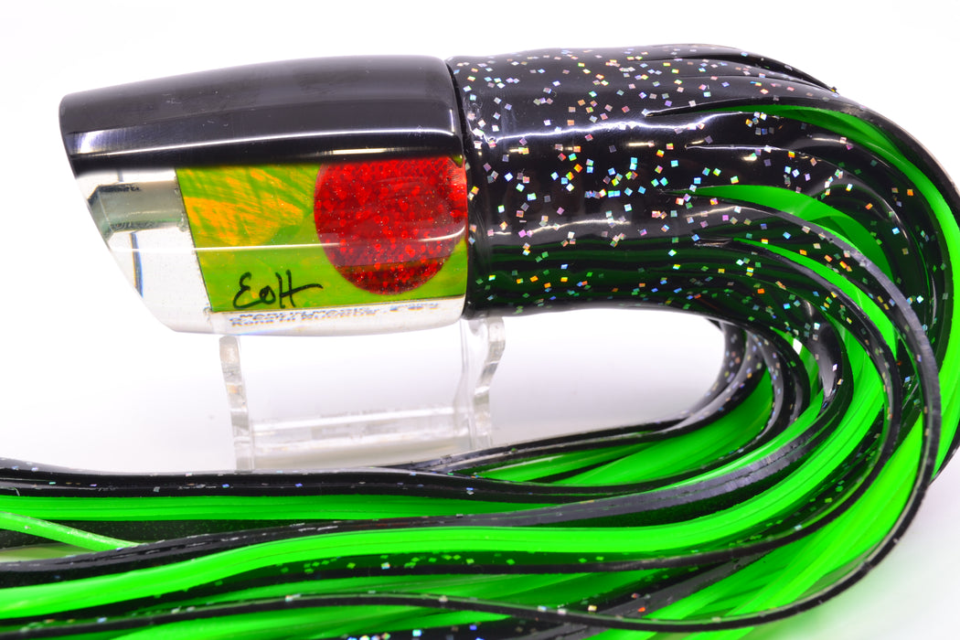 Marlin Magic Lime Green MOP Black Back Red Eyes Ruckus 12" 11oz Skirted Black/Green