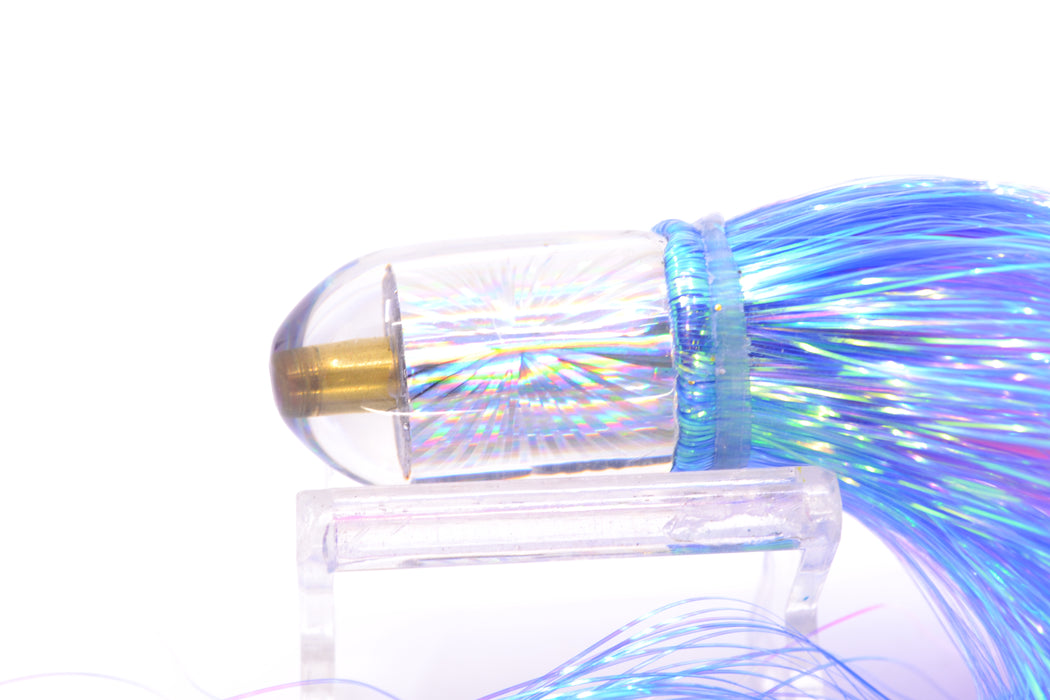 Joe Yee Lures by KEGZ Silver Rainbow Starburst Dum Dum Bullet 7" 2.3oz Flashabou