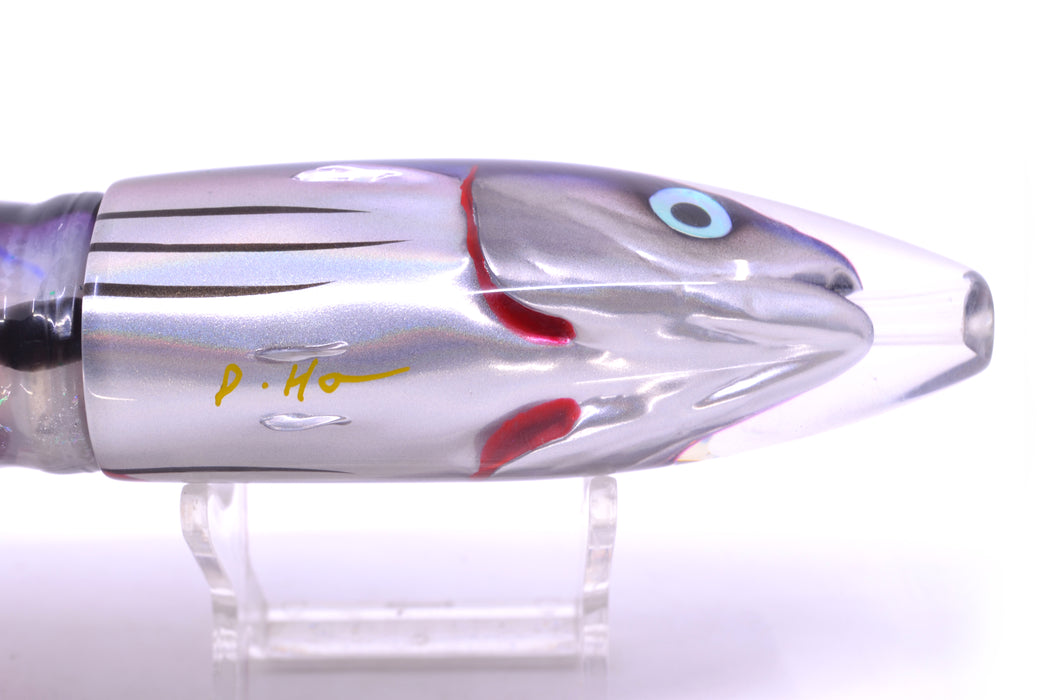 JB Signature Lures Bleeding Purple Skipjack Large Barrel Bomb 12" 10.5oz Skirted Skipjack GZE