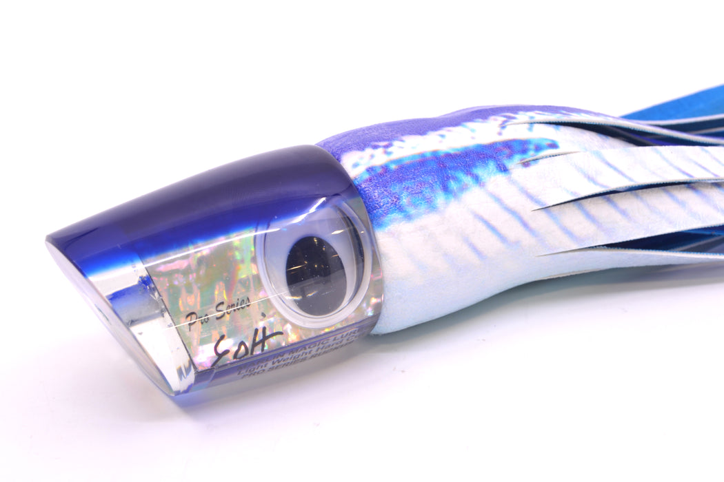 Marlin Magic Pro Series White Awabi Blue Back Ruckus 12" 7.8oz ALV Vinyl Blue Ballyhoo