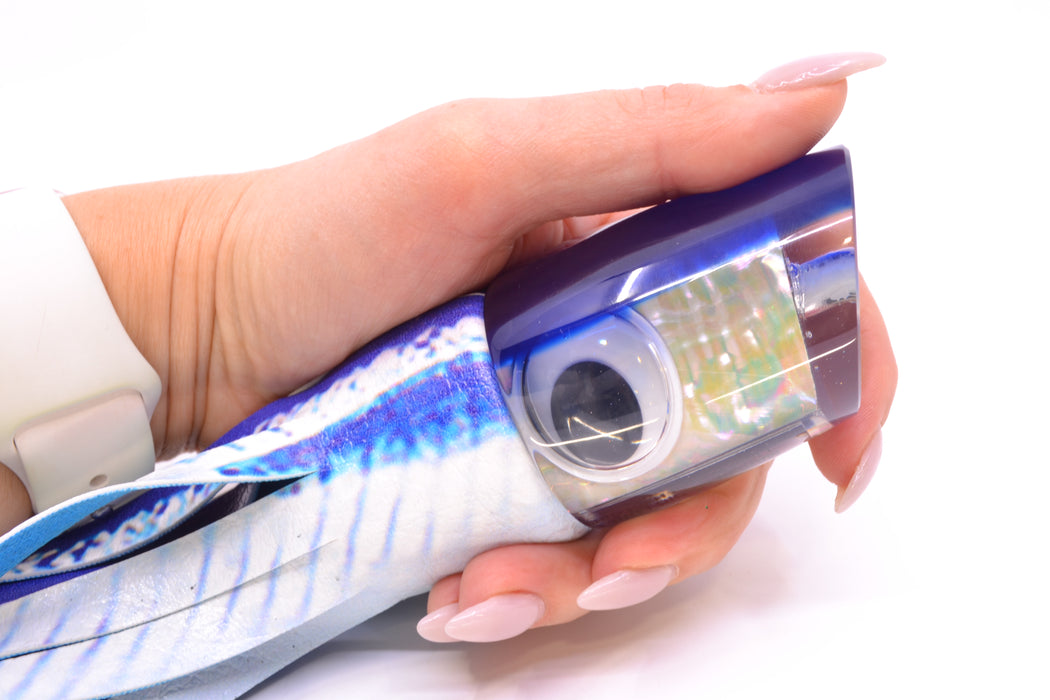 Marlin Magic Pro Series White Awabi Blue Back Ruckus 12" 7.8oz ALV Vinyl Blue Ballyhoo