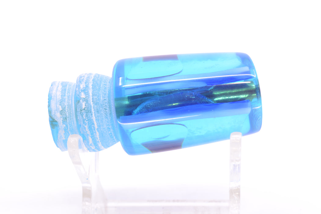 Coggin Lures Ice Blue Pearl Glass Black-Red Eyes Small Slant Bogie 9" 1.3oz