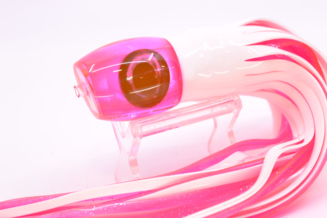 Moyes Lures Pink MOP Taxi Eyes NEW Small Blaster 9" 4.5oz Skirted White/Pink