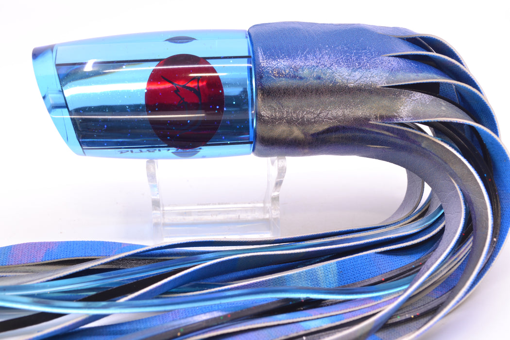 Bonze Lures Ice Blue Mirrored Red Eyes Ballistic 12" 10.5oz ALV Vinyl Blue Skipjack