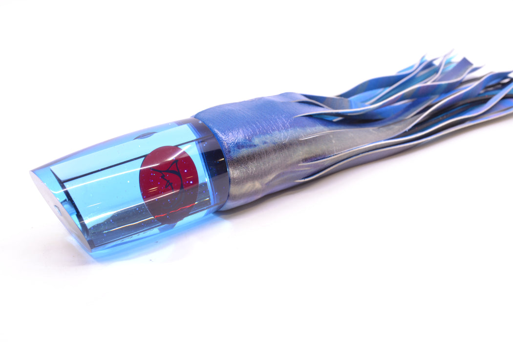 Bonze Lures Ice Blue Mirrored Red Eyes Ballistic 12" 10.5oz ALV Vinyl Blue Skipjack