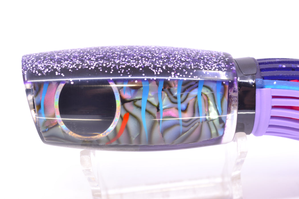 Amaral Lures Abalone Shell Ice Blue Stripes Purple Back Caninana 11" 4oz Blue-Ice Blue-Lavender