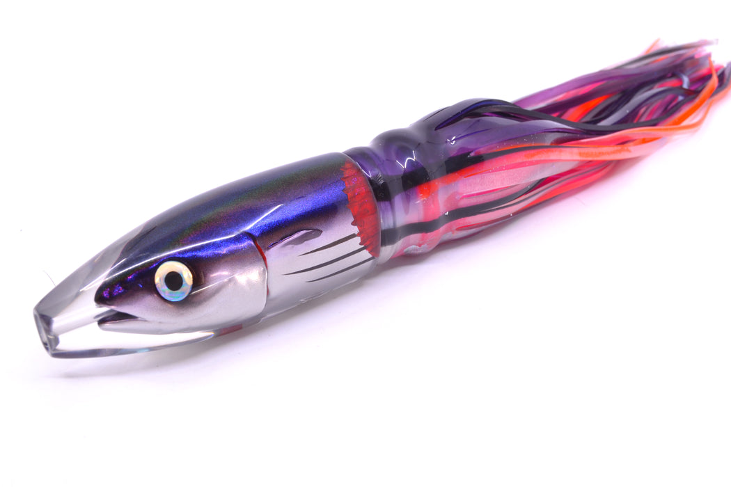 JB Signature Lures Bleeding Purple Skipjack Large Barrel Bomb 12" 10.5oz Skirted Skipjack GZE