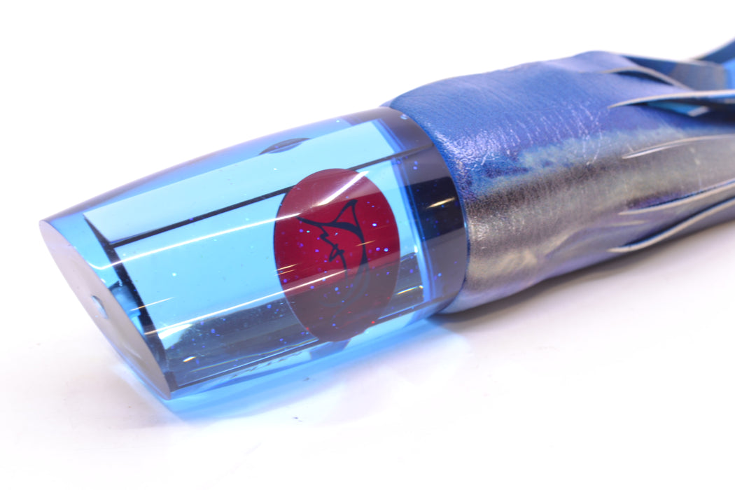 Bonze Lures Ice Blue Mirrored Red Eyes Ballistic 12" 10.5oz ALV Vinyl Blue Skipjack