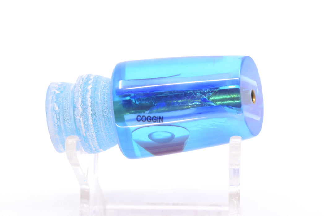 Coggin Lures Ice Blue Pearl Glass Black-Red Eyes Small Slant Bogie 9" 1.3oz