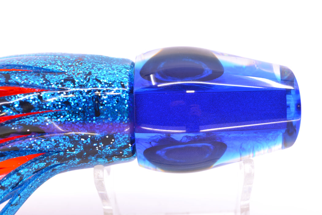 Moyes Lures Blue-Pink Dichro Blue Back Taxi Eyes Medium Sumo 12" 6.8oz Skirted