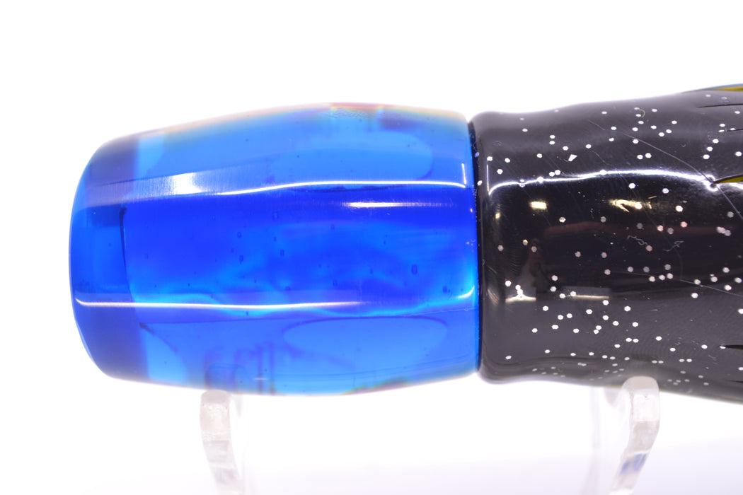 Marlin Magic Golden MOP Blue Back Red Eyes Small Ruckus 9" 5oz Skirted Black-Yellow-Blue