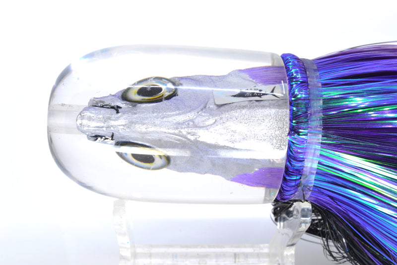 Aloha Lures Black-Blue/Purple Back Large Magic Malolo 12" 7oz Strobez Black-Purple