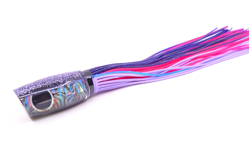 Amaral Lures Abalone Shell Ice Blue Stripes Purple Back Caninana 11" 4oz Blue-Ice Blue-Lavender