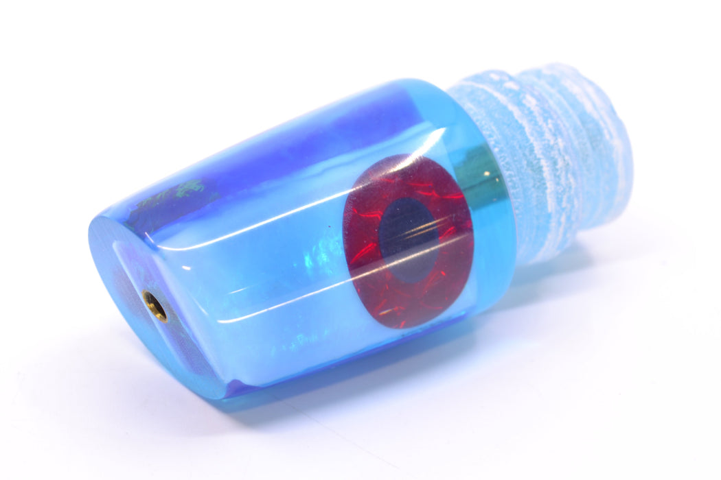 Coggin Lures Ice Blue Pearl Glass Black-Red Eyes Small Slant Bogie 9" 1.3oz