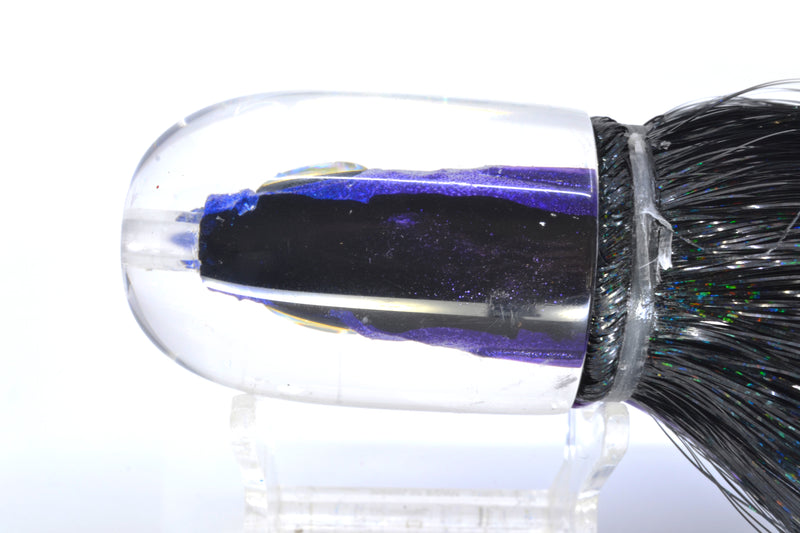 Aloha Lures Black-Blue/Purple Back Large Magic Malolo 12" 7oz Strobez Black-Purple
