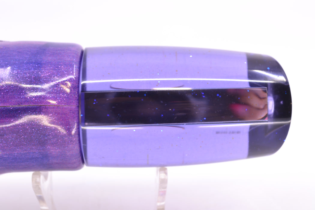 Bonze Lures Purple Mirrored Red Eyes Ballistic 12" 10.5oz FT Vinyl Purple Eclipse
