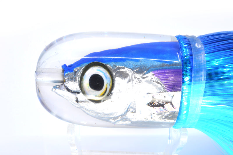 Aloha Lures Blue-Ice Blue Back Large Magic Malolo 12" 7oz Strobez Royal Blue-Ice Blue