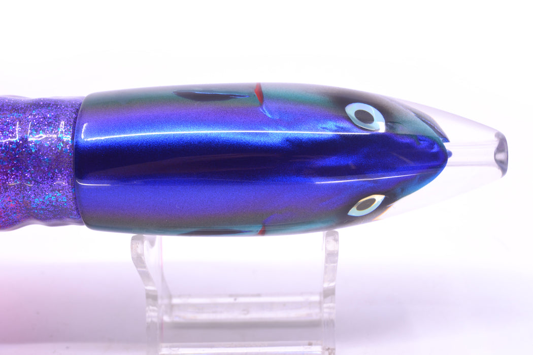 JB Signature Lures Flying Fish Large Barrel Bomb 12" 10.5oz Skirted Purple-Blue/Pink GZE