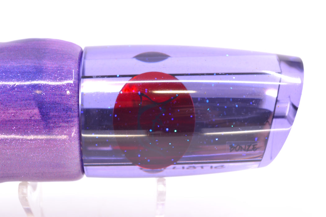 Bonze Lures Purple Mirrored Red Eyes Ballistic 12" 10.5oz FT Vinyl Purple Eclipse