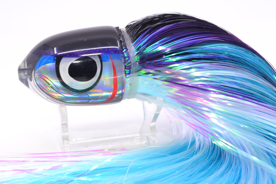 LS Lures Blue-Silver Rainbow Black-Purple Back Flyer 11" 5oz EZ Flash Black-Purple-White GZE