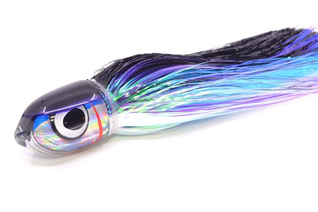 LS Lures Blue-Silver Rainbow Black-Purple Back Flyer 11" 5oz EZ Flash Black-Purple-White GZE