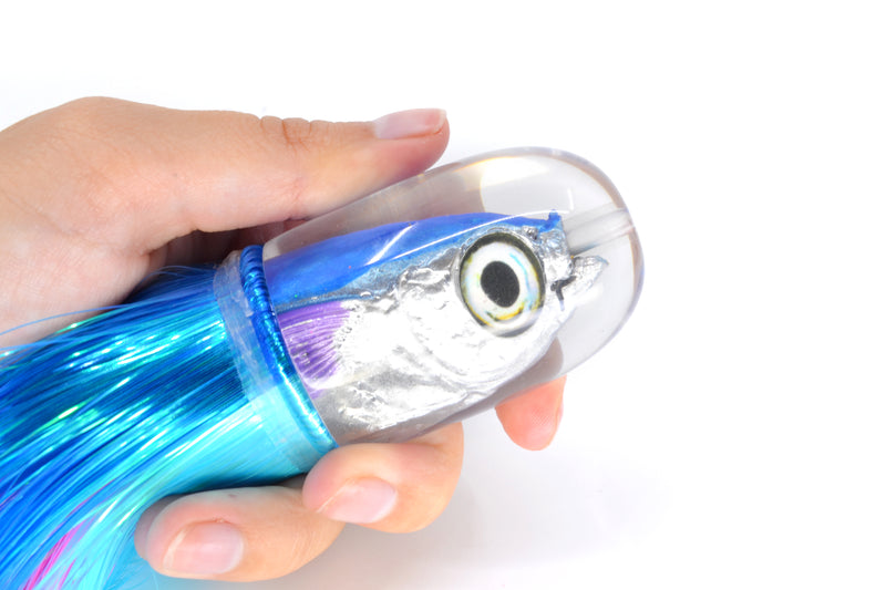 Aloha Lures Blue-Ice Blue Back Large Magic Malolo 12" 7oz Strobez Royal Blue-Ice Blue