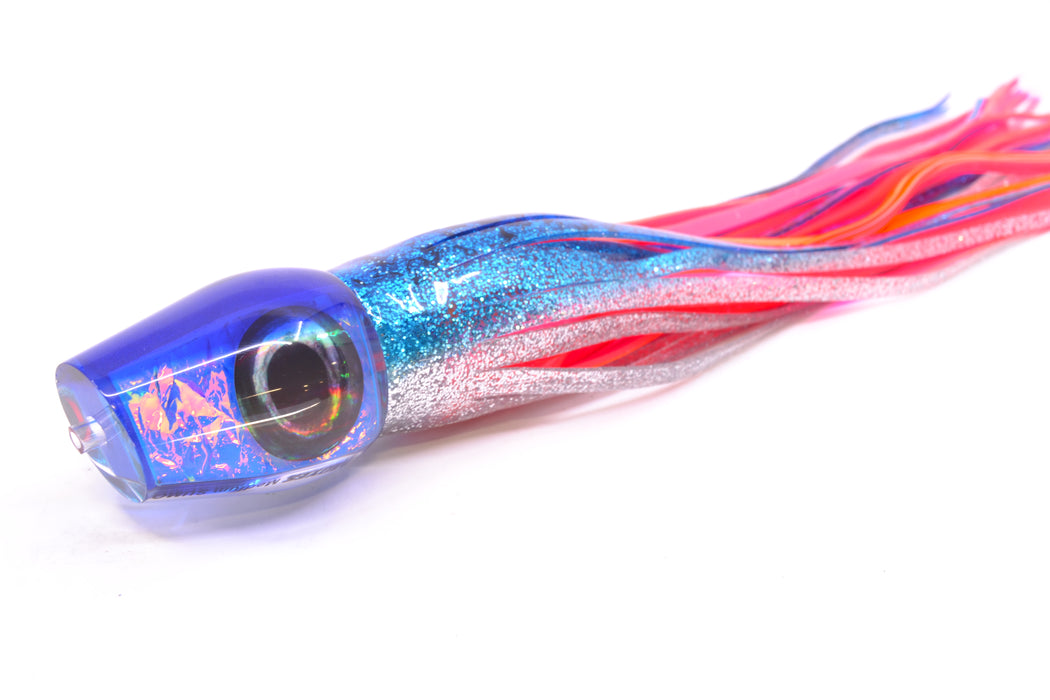 Moyes Lures Blue-Pink Dichro Blue Back Taxi Eyes Medium Sumo 12" 6.8oz Skirted