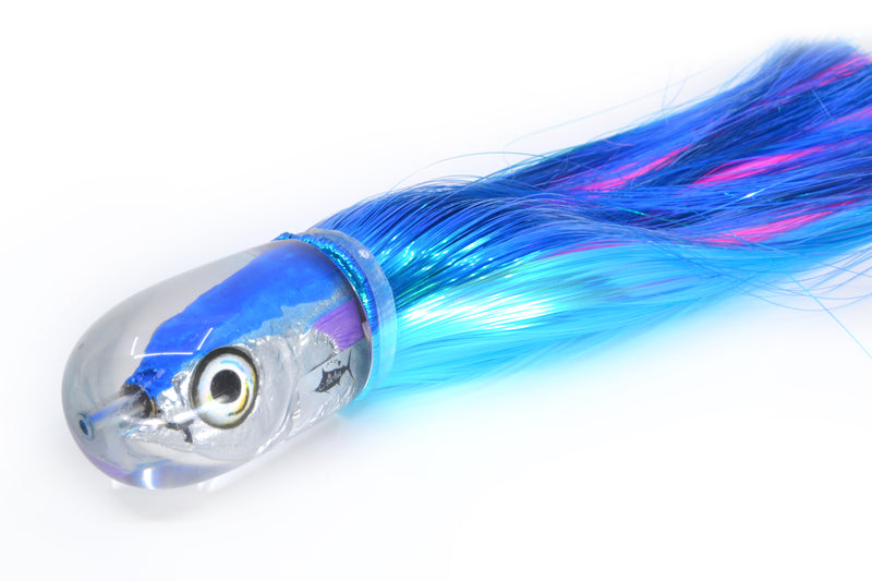 Aloha Lures Blue-Ice Blue Back Large Magic Malolo 12" 7oz Strobez Royal Blue-Ice Blue