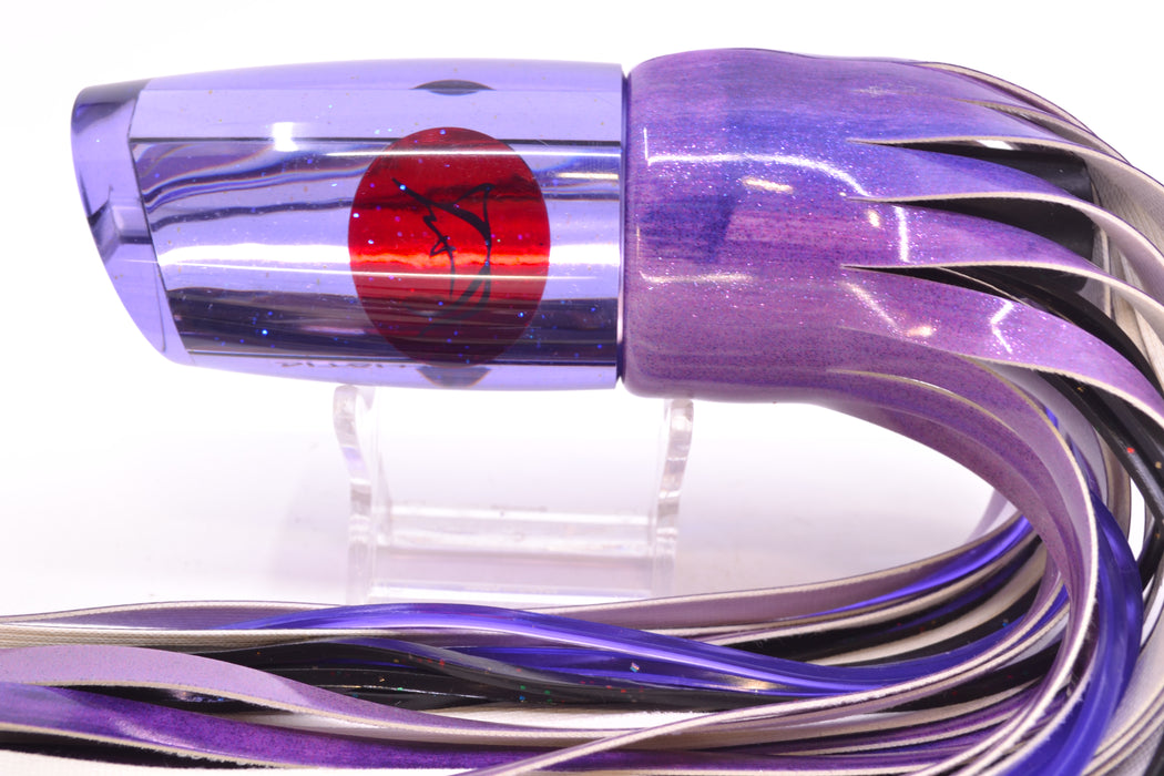 Bonze Lures Purple Mirrored Red Eyes Ballistic 12" 10.5oz FT Vinyl Purple Eclipse