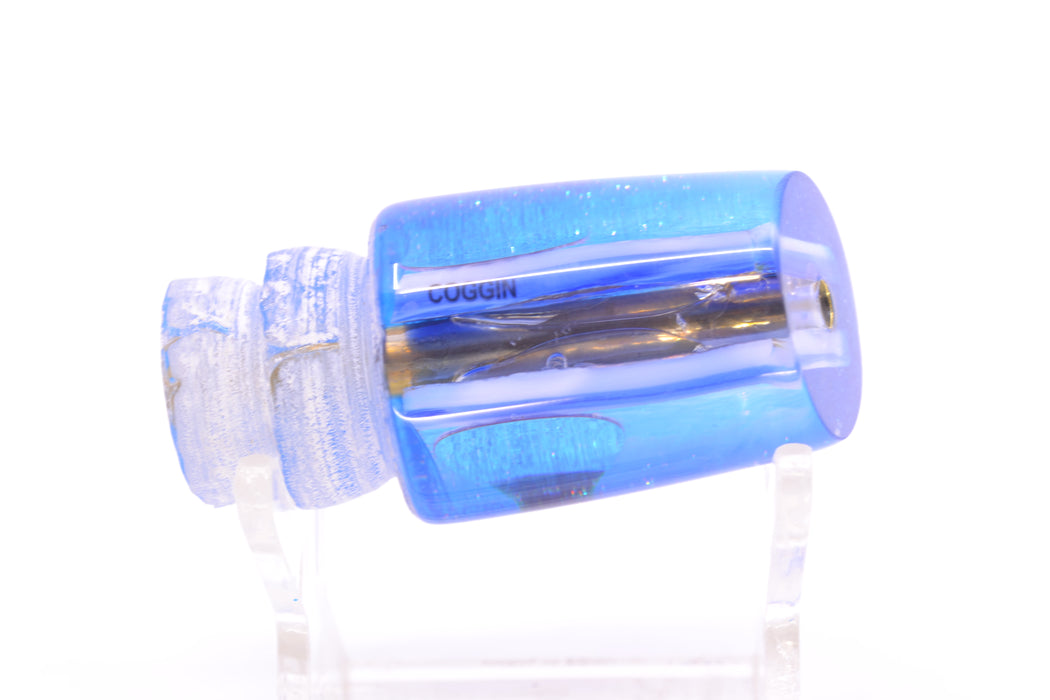 Coggin Lures Ice Blue Rainbow Glass Blue Back Black-Red Eyes Small Slant Bogie 9" 1.3oz