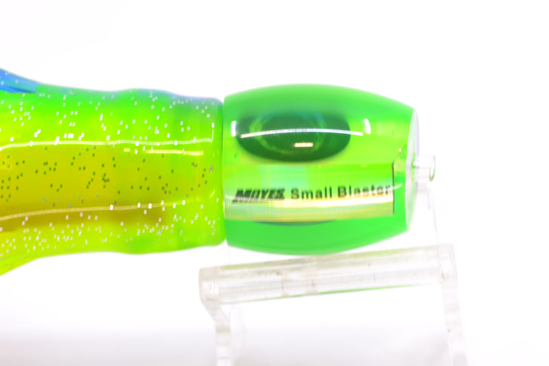 Moyes Lures Chartreuse MOP Blue-Green Back NEW Small Blaster 9" 4.5oz Skirted