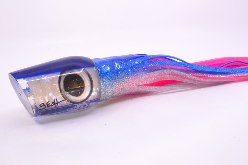 Marlin Magic White Awabi Blue Back Taxi Eyes Hibby 14" 11oz Skirted Blue-Silver/Pink