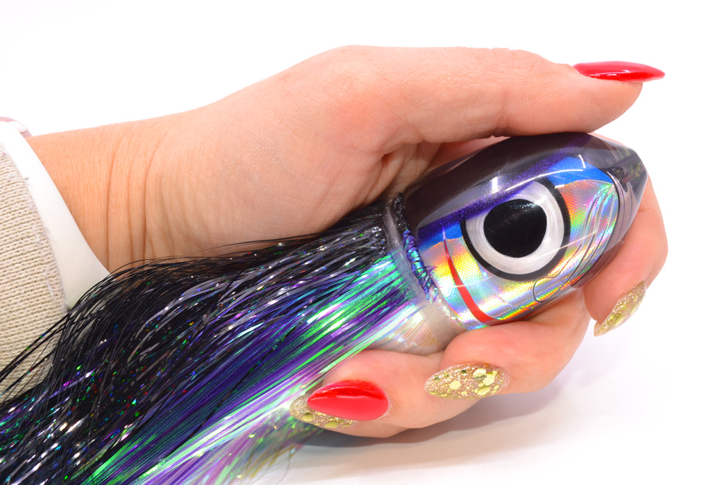 LS Lures Blue-Silver Rainbow Black-Purple Back Flyer 11" 5oz EZ Flash Black-Purple-White GZE
