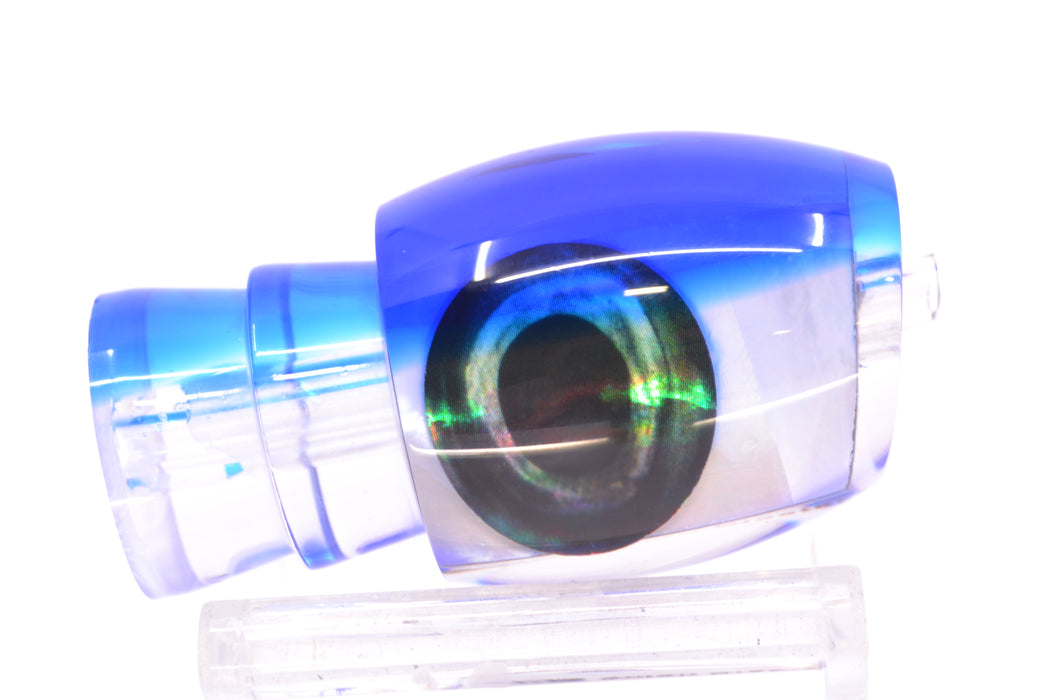 Moyes Lures White MOP Blue Back Taxi Eyes NEW Small Blaster 9" 3oz