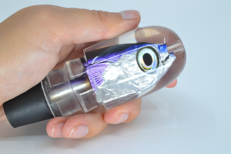 Aloha Lures Black-Blue/Purple Back Purple Fins Large Magic Malolo 12" 6.3oz