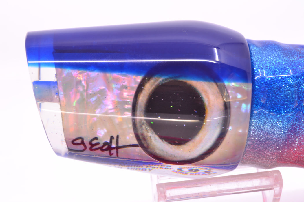 Marlin Magic White Awabi Blue Back Taxi Eyes Hibby 14" 11oz Skirted Blue-Silver/Pink