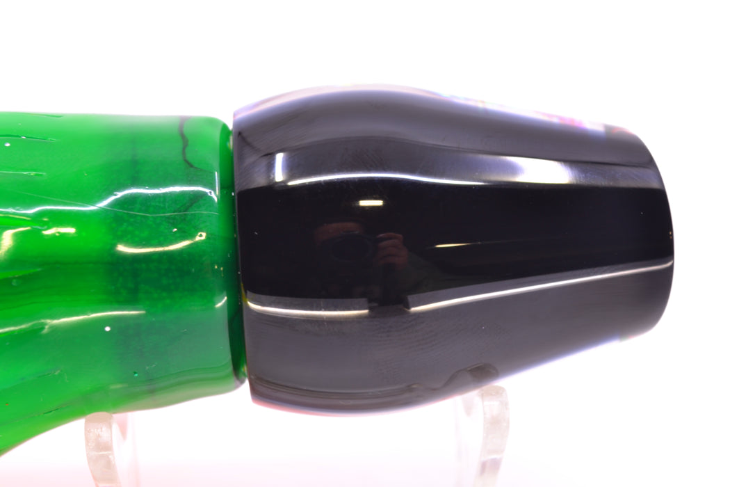 Moyes Lures Orange Dichro Black Back Taxi Eyes Medium Sumo 12" 6.8oz Skirted