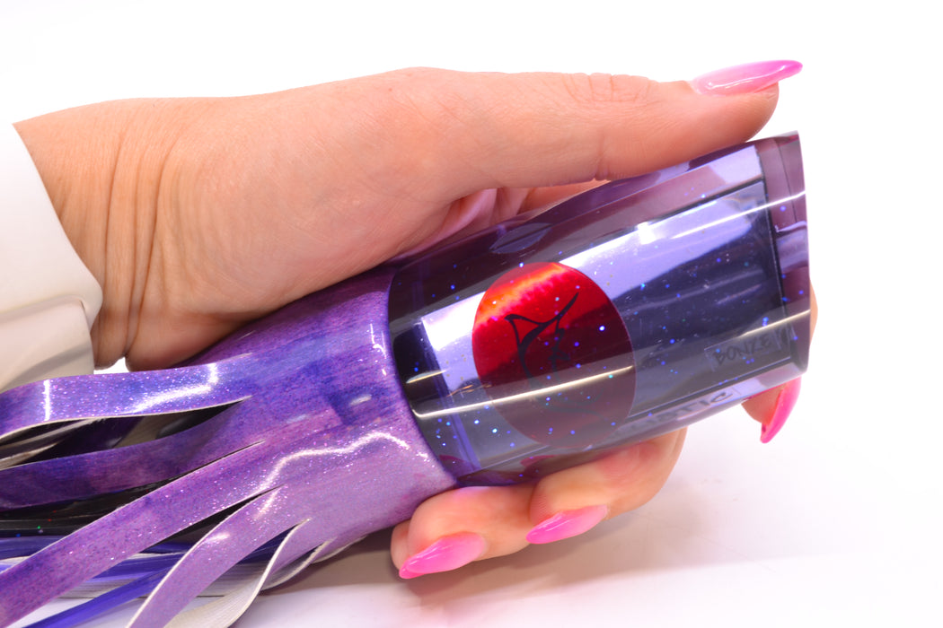Bonze Lures Purple Mirrored Red Eyes Ballistic 12" 10.5oz FT Vinyl Purple Eclipse