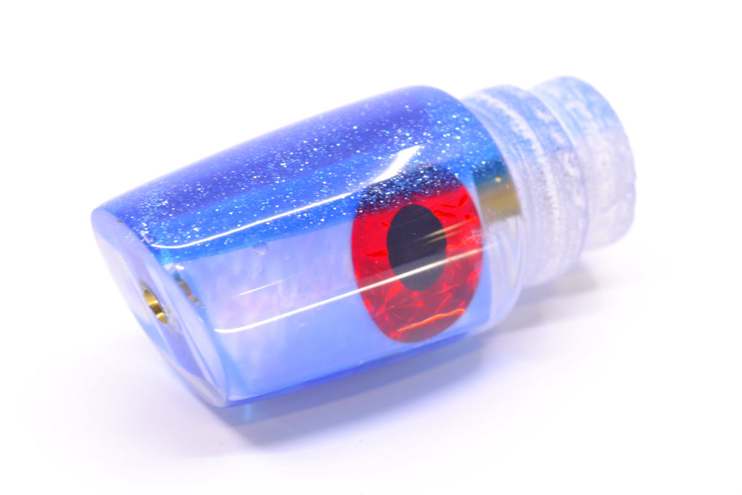 Coggin Lures Ice Blue Rainbow Glass Blue Back Black-Red Eyes Small Slant Bogie 9" 1.3oz