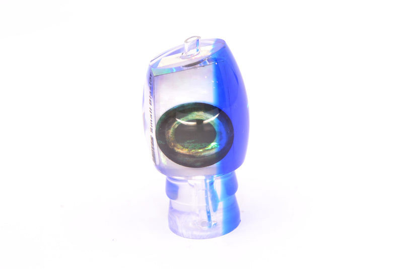 Moyes Lures White MOP Blue Back Taxi Eyes NEW Small Blaster 9" 3oz