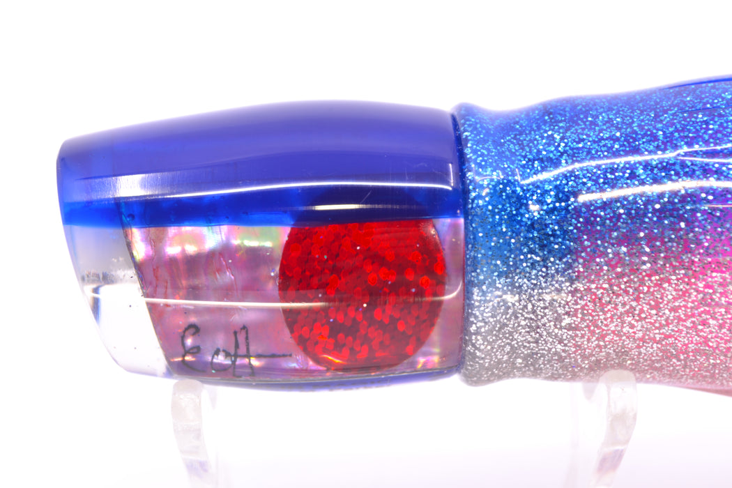 Marlin Magic Pink Awabi Blue Back Red Eyes Small Ruckus 9" 5oz Skirted Blue-Silver/Pink